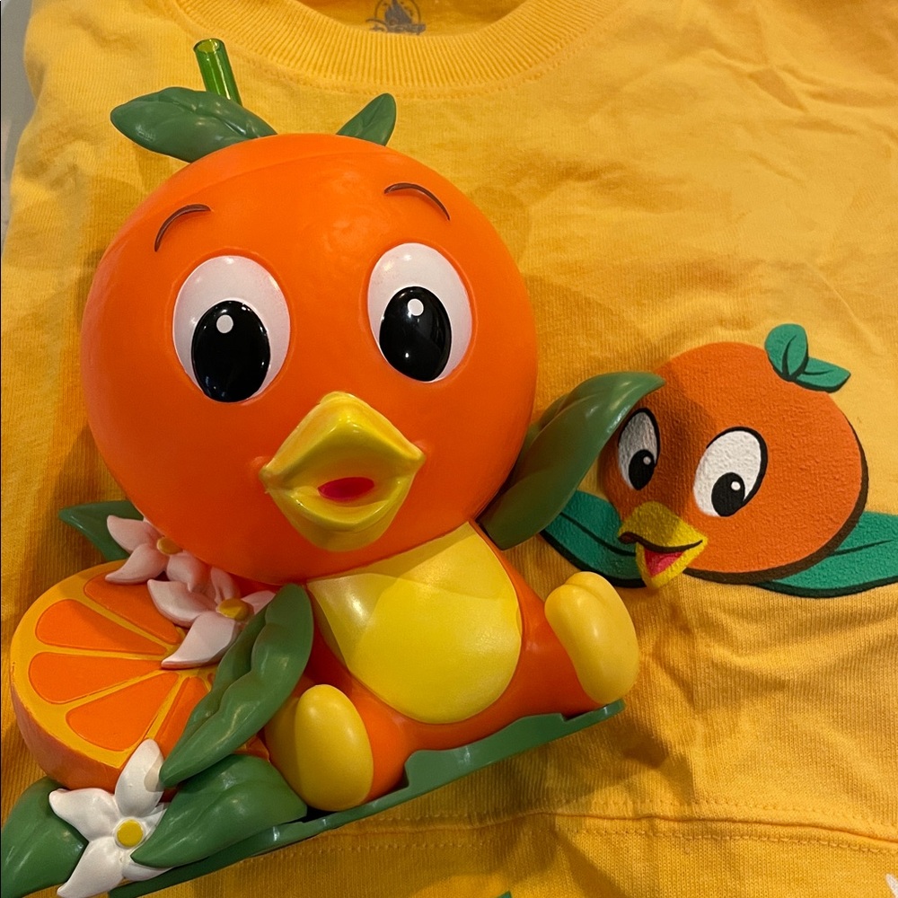DISNEY Spirit Jersey The Original Florida Orange Bird NWT + Orange Bird Sipper